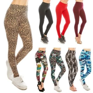 Womens Ultra Soft High Waist Yoga Leggings (Patterned and Solid) *FREE SHIPPING* - Picture 1 of 40