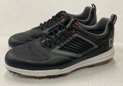 Footjoy Ortholite Spiked Golf Shoes FJ Fury 51103 Mens Black 11.5W Waterproof - Image 1 of 4