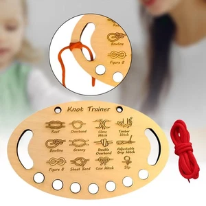 Knot Training Board Easy to Use Sturdy Construction Guide Learn to Tie Knots - Picture 1 of 5