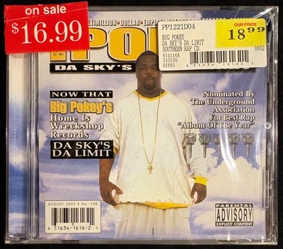 SEALED --- Big Pokey - Da Sky's Da Limit --- OG PRESS -- GANGSTA/G-FUNK/RAP — 第 1/3 张图片