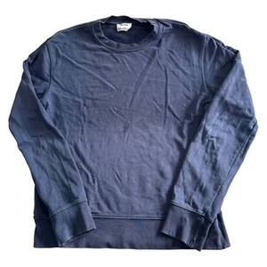 Acne Studios Casey Sweatshirt Blank Pullover Crew Neck Navy Jumper Mens Small - Picture 1 of 7