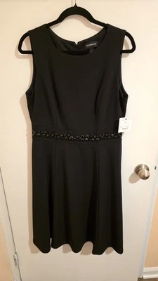 Vestido Liz Claiborne Negro Sin Mangas Cóctel Pequeño Negro Para Mujer Talla 12 Nuevo Con Etiquetas Foto 1 de 4