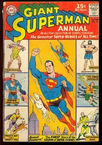 Superman Annual #6 Silver Age Giant Vintage Superhero DC Comic 1962 GD- - Picture 1 of 3