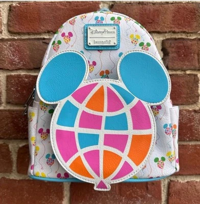 Disney Parks Epcot Mickey Mouse Balloon Loungefly Backpack Bag  - Image 1 of 3