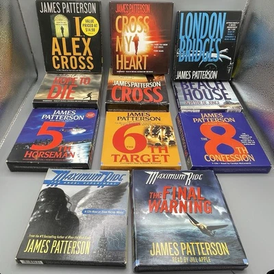 James Patterson CD Lot 11 Audio Books 75+ Listening Hours Crime Thriller - Image 1 of 4