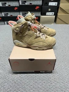 Travis Scott × Nike Air Jordan 6 British Khaki DH0690-200 US TAGLIA 6,5 - Foto 1 di 5