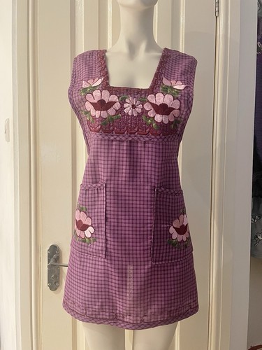 Grembiule messicano ricamato pinny pinafore vestito regalo mamma San Valentino "