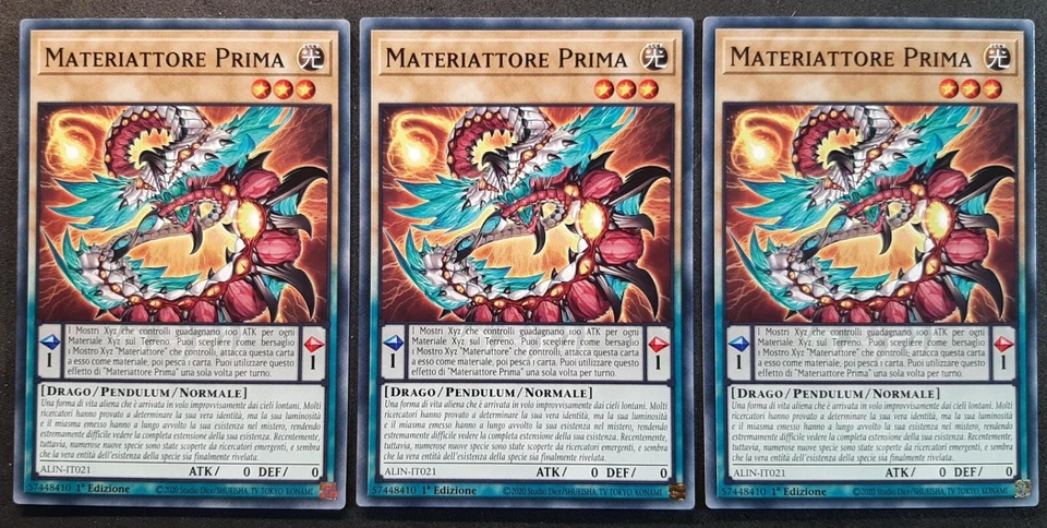 Set 3X : MATERIATTORE PRIMA  in Italiano ( Materiactor) ALIN-IT021 Comune YUGIOH - Immagine 1 di 1