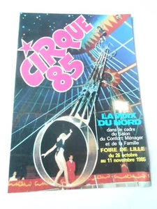 Petit Programme Circo Circus Cirque 1985 La voix du Nord Foire de Lille - Picture 1 of 1