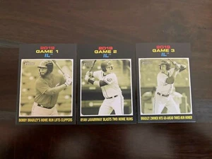 2020 Topps Heritage Minors #198-#200 IL Columbus Clippers Playoff Highlights Set - Picture 1 of 1