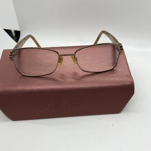 SOPHIA LOREN Beau Rivage 79 Brown Womens Rectangle Eyeglasses 52-17 with case - Picture 1 of 7