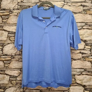 House of Carrington Legend Mens Polo Shirt Size Large Blue Water Hazard Diamonds - Picture 1 of 12