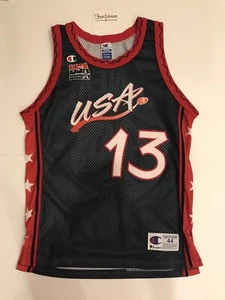 Champion Shaquille O’Neal Shaq USA Olympic Dream Team 3 Jersey NBA Lakers Sz 44 - Picture 1 of 2