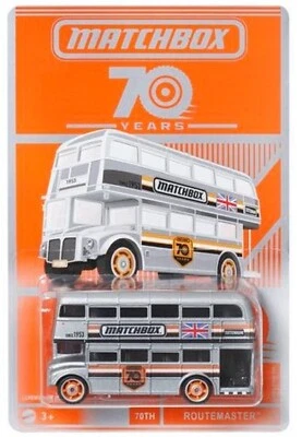 Matchbox Superfast Anniversary Routemaster Bus 70 anni. London Bus argento. 2023 - Immagine 1 di 4