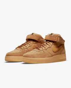 Nike Air Force 1 Mid '07 WB "Flax/Wheat-Gum Light Brown" Men's Size 10.5 NEW! - Picture 1 of 22