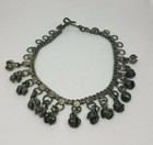 Vintage Anklet Silver Metal Gypsy Belly Dancer Costume 10" Missing Bells