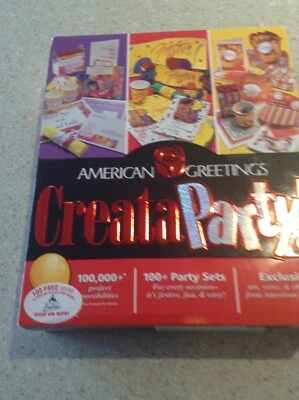 AMERICAN  GREETINGS CREATAPARTY, Windows 95/98, BRODERBUND, NEW - Image 1 of 3
