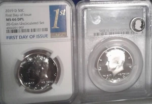 2019-D 50C Kennedy Half Dollar NGC MS 66 DPL & PCGS 1978 Proof69 DEEP CAMEO. - Picture 1 of 11