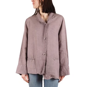 Oska Women's Beige Linen Oversized Minimalist Blazer Jacket Size 5 / L-XL - Picture 1 of 11