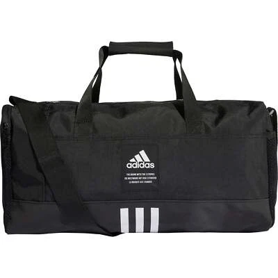 adidas 4ATHLTS Medium Holdall Black Gym Travel Training Weekender Bag Mens - Image 1 of 4