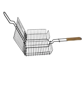 24 X 12-Inch Triple Fish, Vegetable, BBQ Non-Stick Grill Basket - Picture 1 of 7