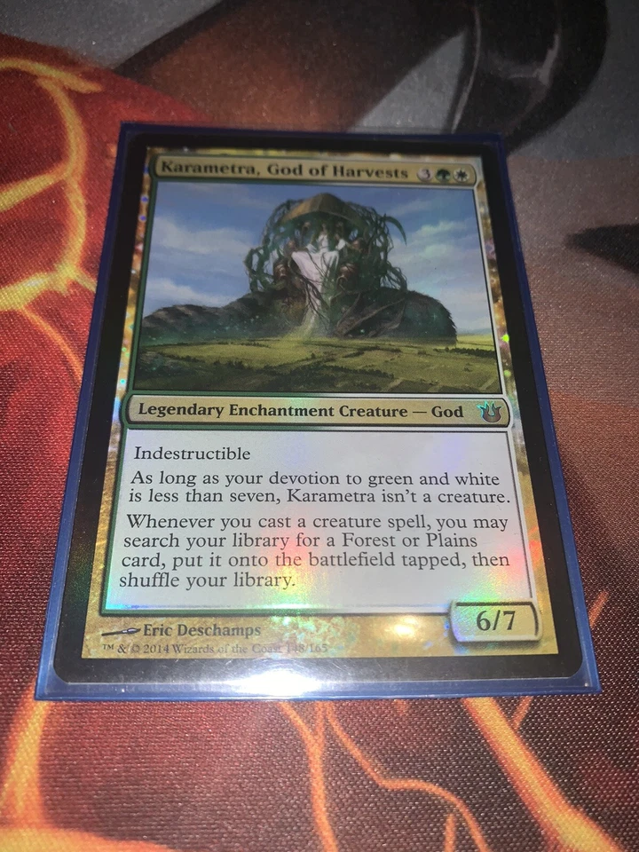 Mtg Singles - Karametra, God of Harvests - Born of the Gods Foil Mythic Rare LP - Image 1 of 1