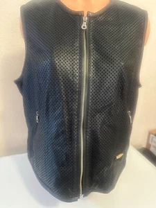 Harley Davidson Women’s Airfoil Leather Vest Size 2xl - Picture 1 of 11