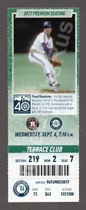 2017 Seattle Mariners vs Houston Astros 9/6 MINT CLUB Ticket FLOYD BANNISTER - Picture 1 of 1