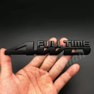 Metal Black 4WD FULL TIME 4X4 Car Fender Trunk Emblem Badge Decal Sticker - Picture 1 of 2