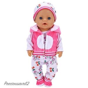 Baby Born doll clothes 5 piece set hat jacket top pants and booties