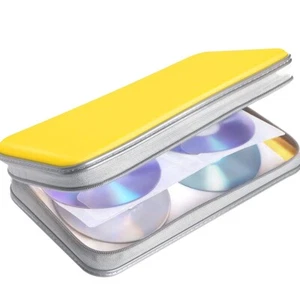 DVD Case Portable Zipper CD Holder Large Storage Disc Wallet Bag for Car Home - Picture 1 of 12
