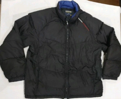 Vintage Nautica Competition Down Puffer Jacket Coat Quilted Black Adult Size 2XL - Image 1 of 4