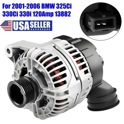 Alternator 13882 for 2001-2005 BMW 320i 325Ci 325Xi 330Ci 330i 330Xi 525i 530i - - Image 1 of 4