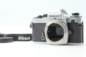 Meter Works [MINT w/strap] Nikon FE Silver 35mm SLR Film Camera body From JAPAN - Picture 1 of 11