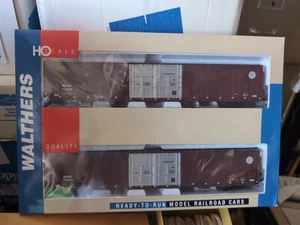 2 PACK Walthers HO Scale Ready To Run BNSF 932-23518 86' Hi-cubw Box Car 4-door - Picture 1 of 9