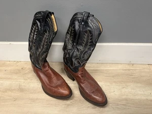 Tony Lama Vintage Herren Stiefel H9805 Braun/Schwarz Größe 9EE - Bild 1 von 7