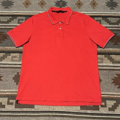Carolina Herrera Polo Shirt Men’s XL Red CH Short Sleeve Slim Fit Preppy C4 - Image 1 of 4