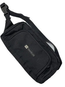 LL Bean traveler Bag black fanny Pack 11.5x6.5" Vintage 90s - Picture 1 of 8