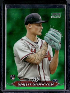 2024 Topps Stadium Club #85 AJ Smith-Shawver RC Chrome Green Refractor NM-MINT++ - Picture 1 of 2