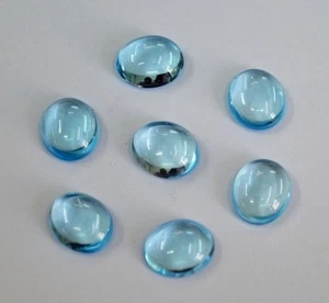 Natural Sky Blue Topaz Oval Cabochon 6x8mm to 8x10mm Loose Gemstone - Picture 1 of 2
