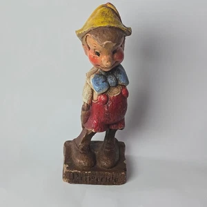 Vintage Wooden Disney Pinocchio Statue Figure - Picture 1 of 9
