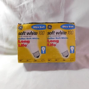 8 GE Light Bulbs, 100 Watt, Soft White, A19 Bulbs  2x 4 Pack - Picture 1 of 6