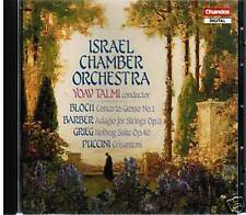 CD ISRAEL CHAMBER ORCHESTRA YOAV TALMI BLOCH BARBER GRIEG CONCERO GROSSO CHANDOS