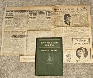 1932 BEYOND THE BARRIER WITH BYRD Signed by Author LT. HARRY ADAMS + Newspaper - Picture 1 of 22