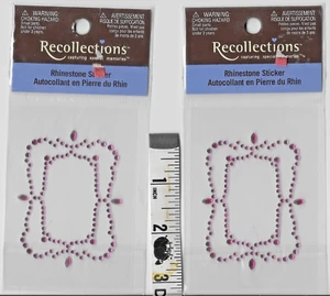 Recollections Pink Rhinestone TWO Pack Scrapbooking Stickers Free ship - Picture 1 of 3