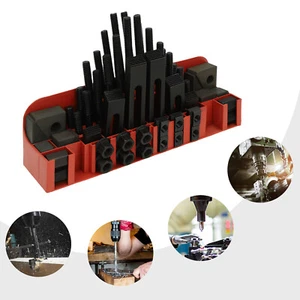Mill T-Slot Clamp Kit Stud Hold Down M12 Clamping Set Box For Lathe Milling Tool - Picture 1 of 19