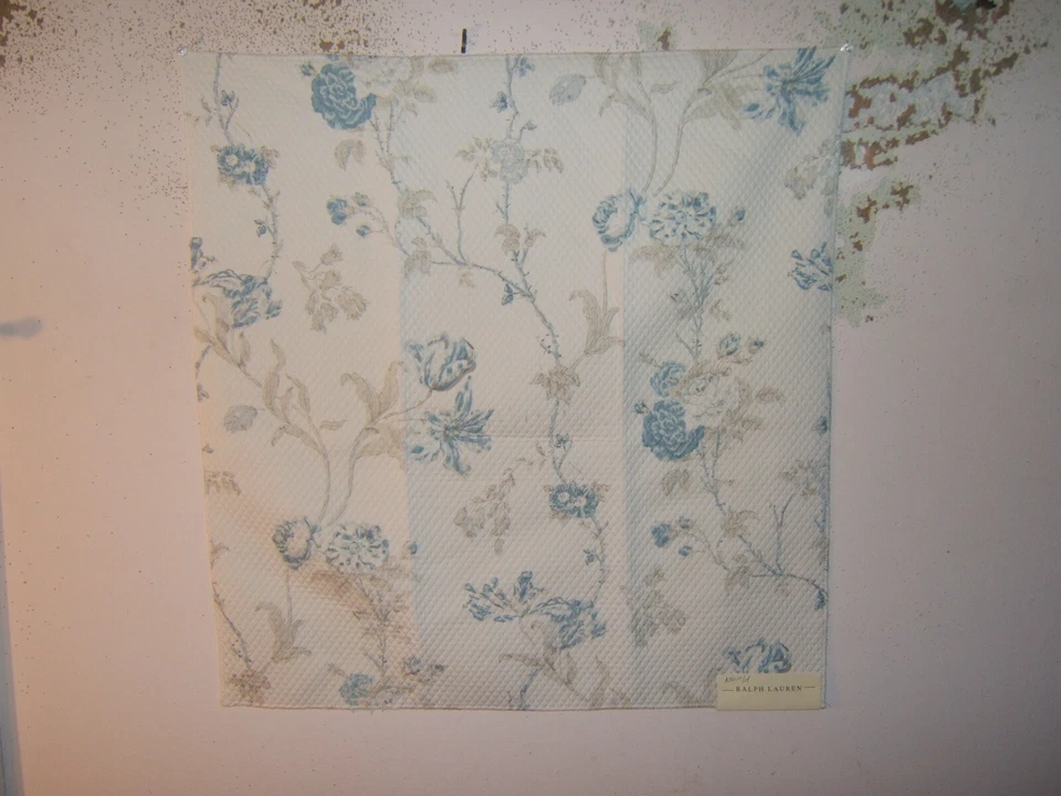 Ralph Lauren, Edna Matelasse Floral,  Remnant, Color Antique Blue - Image 1 of 1