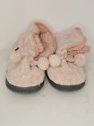MUK LUKS Light Pink Knit Slipper Boot Size 9 To 10 Needs Cleaned
