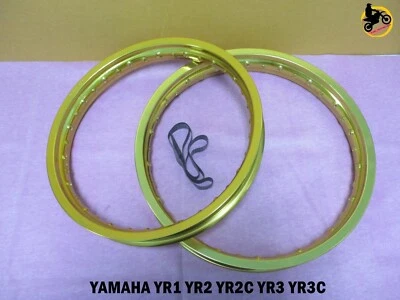 YAMAHA YR1 YR2 YR2C YR3 YR3C ALU GOLD F+ R WHEEL RIM SET SERIES7  *nan4297* Foto 1 de 4