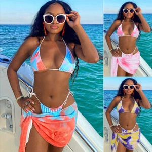 New Style Swimwear Sexy Split Swimsuit Women Bikini Bikini Three-Piece Swimwear - Picture 1 of 17